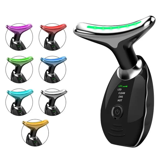 7 colors -Purpose Lifting And Firming Facial Massage Device Neck Face Massager Neck Face Beauty Device In Portable Face Massager