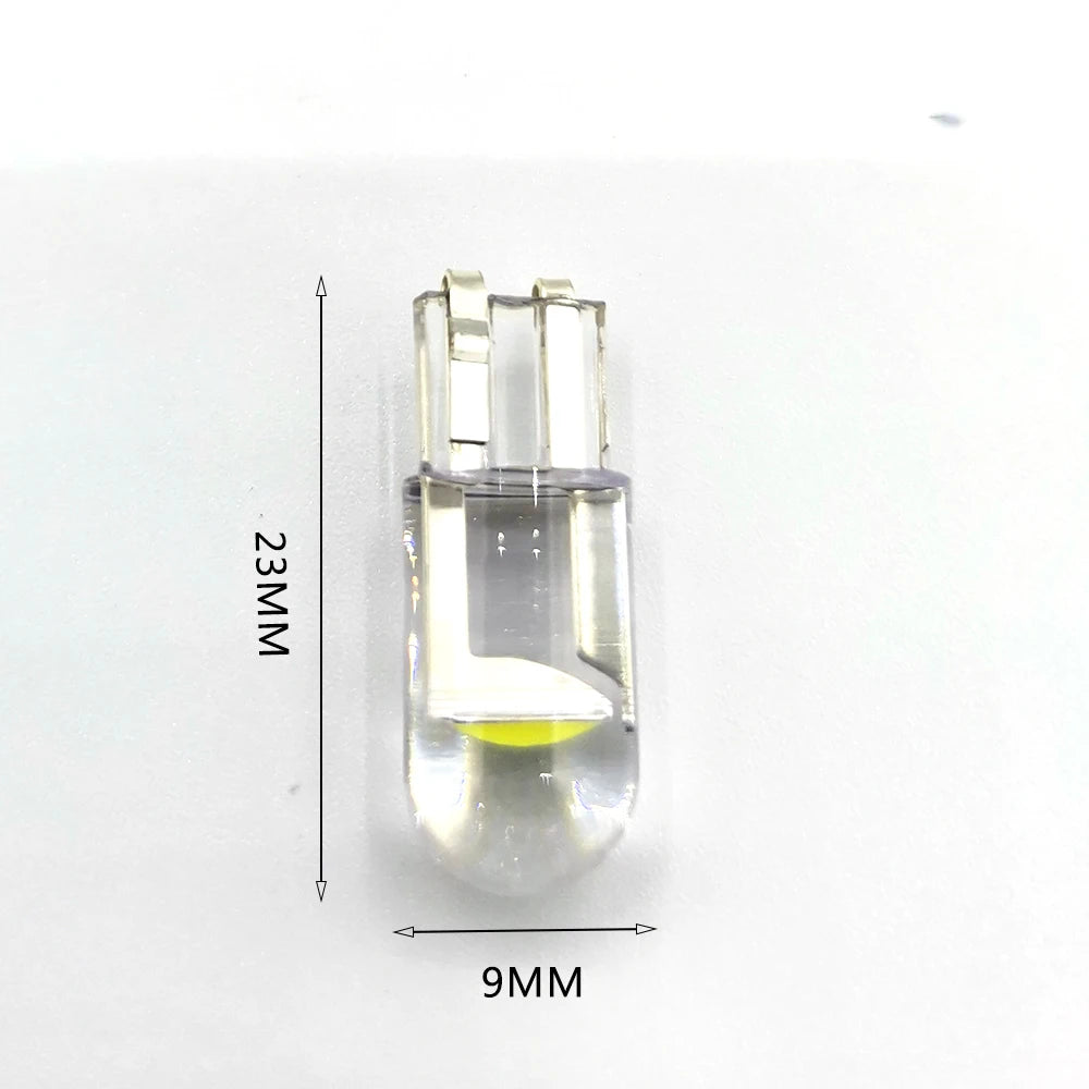 10PCS New T10 W5W WY5W 168 501 2825 COB LED Car Wedge Parking Light Side Door Bulb Instrument Lamp Auto License Plate Light 12V