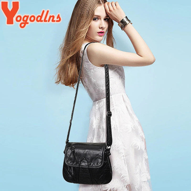 Yogodlns Fashion Designer Women's Bags New High Quality Crossbody Bag Soft PU Leather Shoulder Bag Fashion Female Bags Handbags