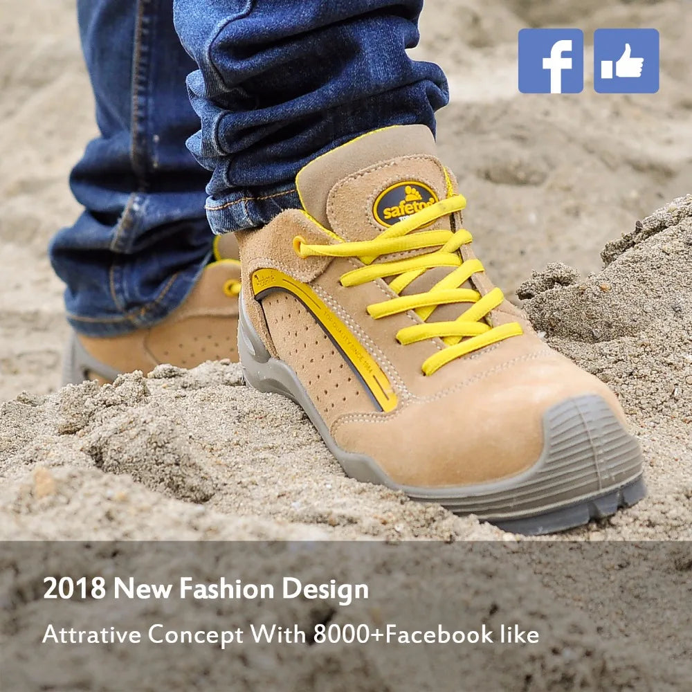 SAFETOE Mens Safety Shoes Breathable Sports With Steel Toe Work Woman Boots Casual Protective Footwear Anti-Piercing Waterpoof