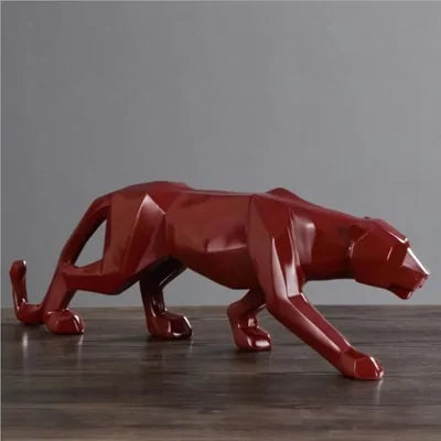 Abstract Resin Leopard Statue: Modern Home Office Decoration Gift.
