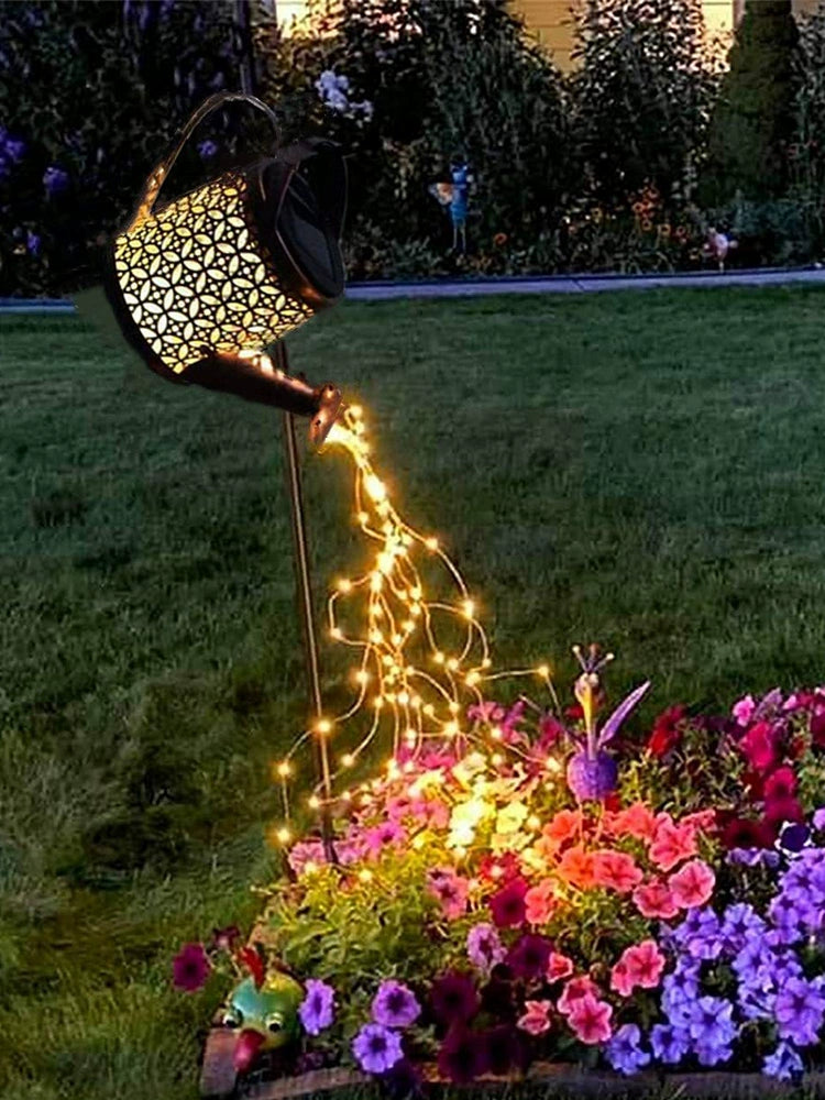 Solar Large Water Bottle Lamp Garden Lamp Lawn Lamp Modern Villa Garden Landscape Lamp Hollow Light Shadow Waterproof Hanging Lamp