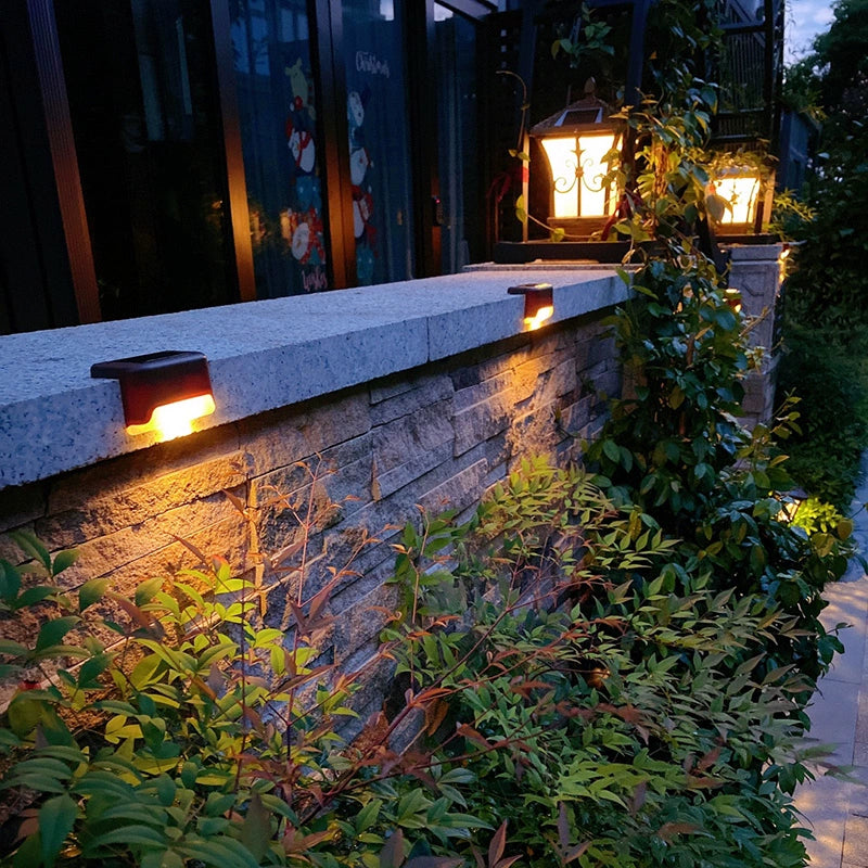 Solar Wall Lamp Outdoor Waterproof Step Light Garden Courtyard Step Light Aisle Automatic Light Small Night Lamp Wall Lamp