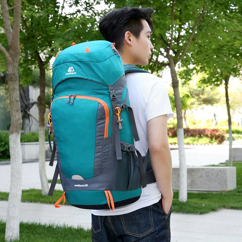 Outdoor Mountaineering Bag Large Capacity Wear-Resistant Travel Bag 65 L Multifunctional Men's and Women's Neutral Hiking Camping Backpack