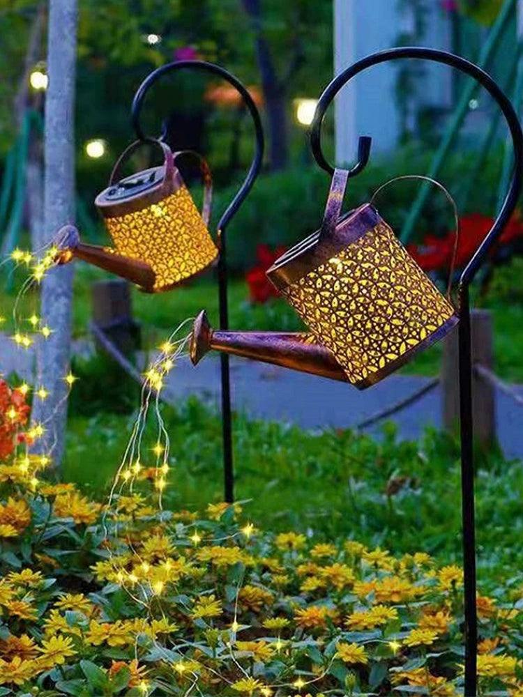 Solar Large Water Bottle Lamp Garden Lamp Lawn Lamp Modern Villa Garden Landscape Lamp Hollow Light Shadow Waterproof Hanging Lamp