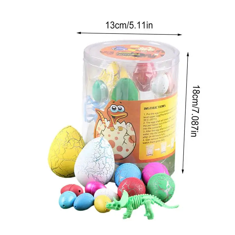 Dinosaur Eggs With Dinosaurs Inside 12pcs Crack Growing Dino Egg Toys That Hatch In Water Science Educational Party Supplies