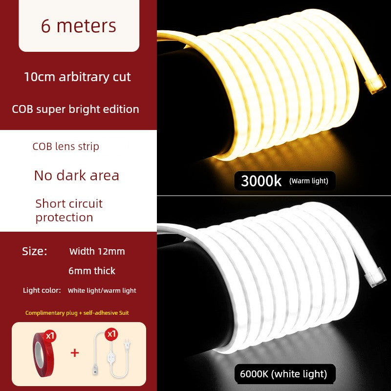 Ultra-Thin Self-Adhesive Outdoor Living Room COB LED Light Strip