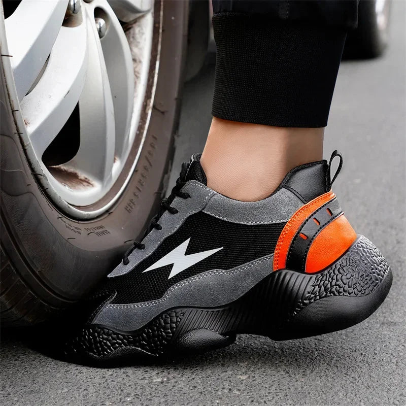 Latest 2024 Breathable Men and Women Steel Toe Cap Work Safety Shoes Indestructible Puncture-Proof Sneakers Boots Male Footwear