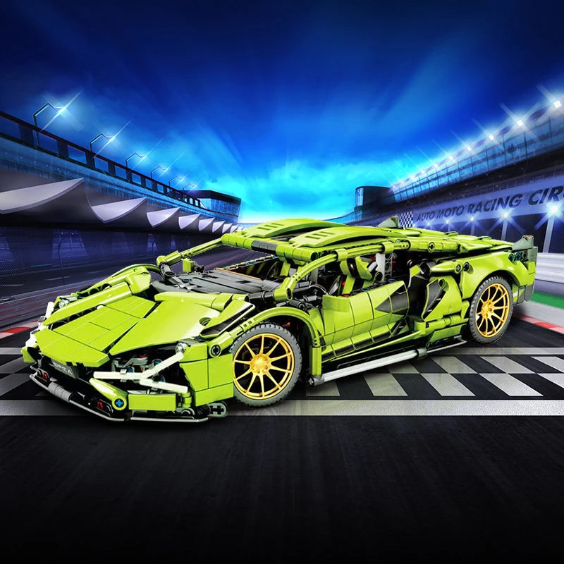 Bugatti Lamborghini Racing Car Blocks.