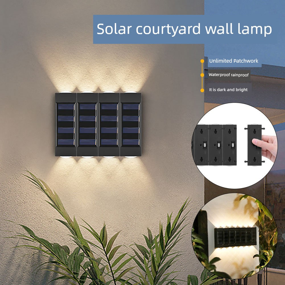 New Arrival Solar Outdoor Courtyard Decoration Wall Lamp Yard Garden Layout Wall Washing Wall Lighting Ambience Light