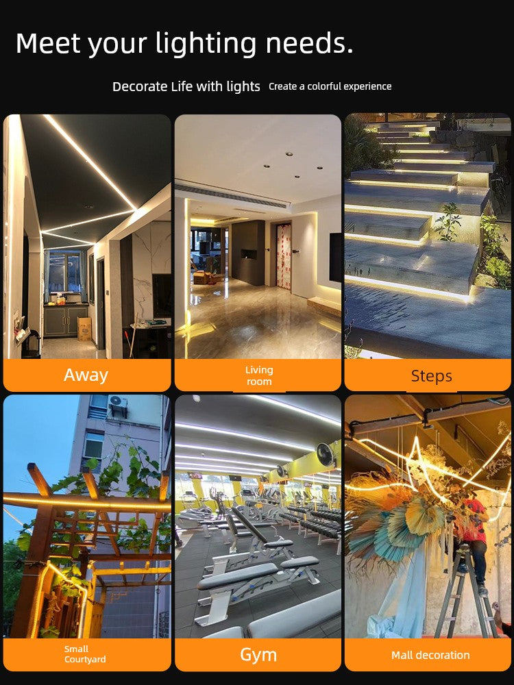 Ultra-Thin Self-Adhesive Outdoor Living Room COB LED Light Strip