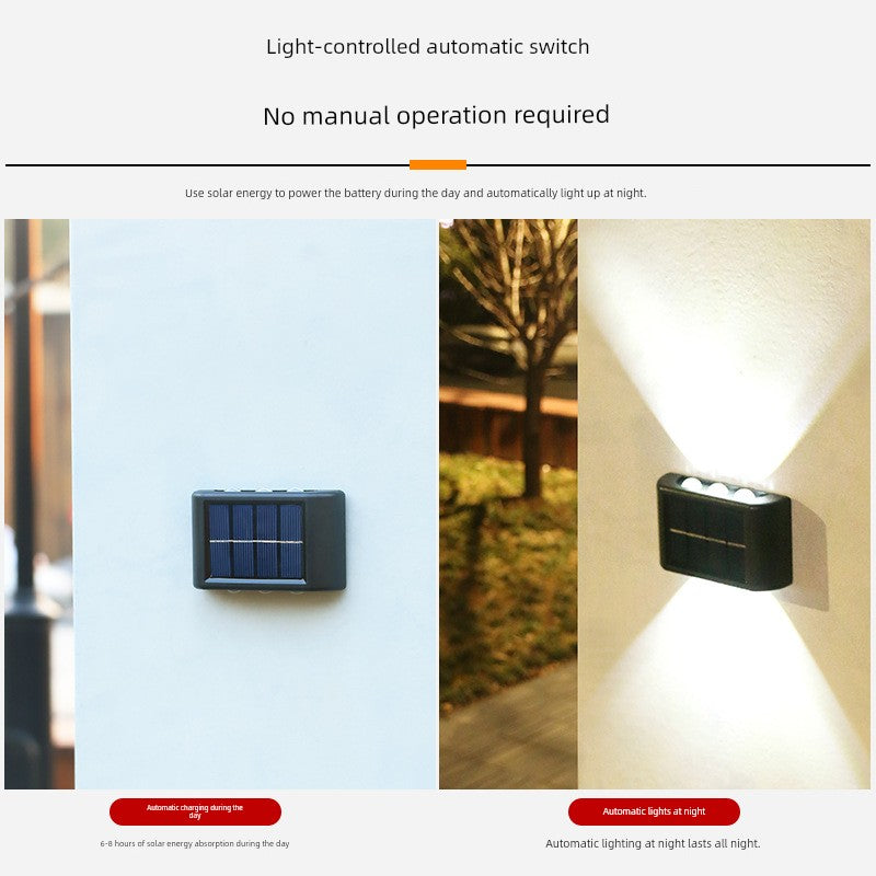 New Arrival Solar Outdoor Courtyard Decoration Wall Lamp Yard Garden Layout Wall Washing Wall Lighting Ambience Light