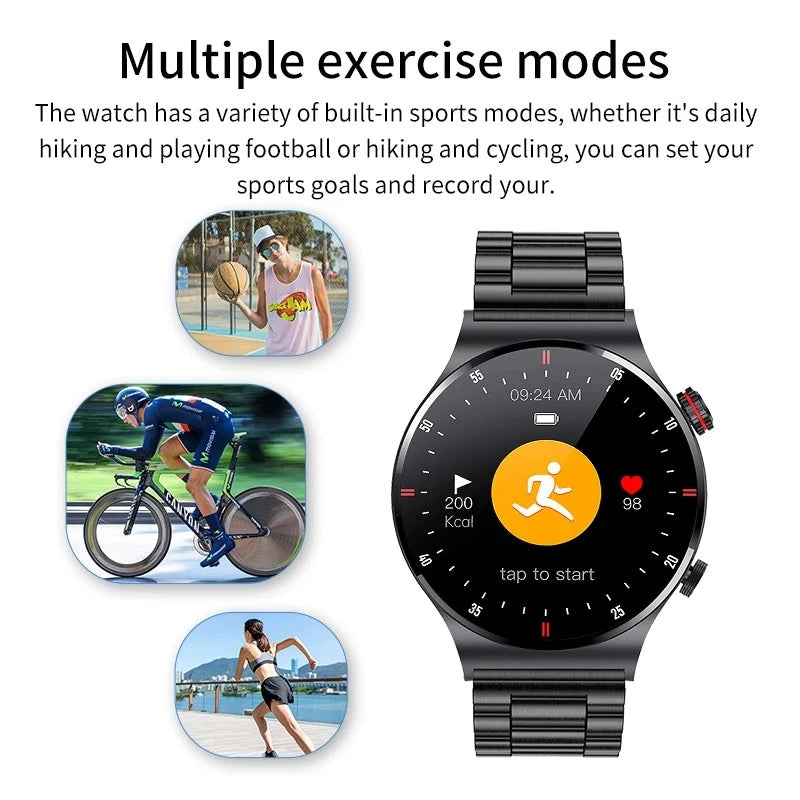 LIGE New Bluetooth Call Smart watch Men Full touch Screen Sports fitness Tracker Waterproof Smartwatch HD screen For Android IOS