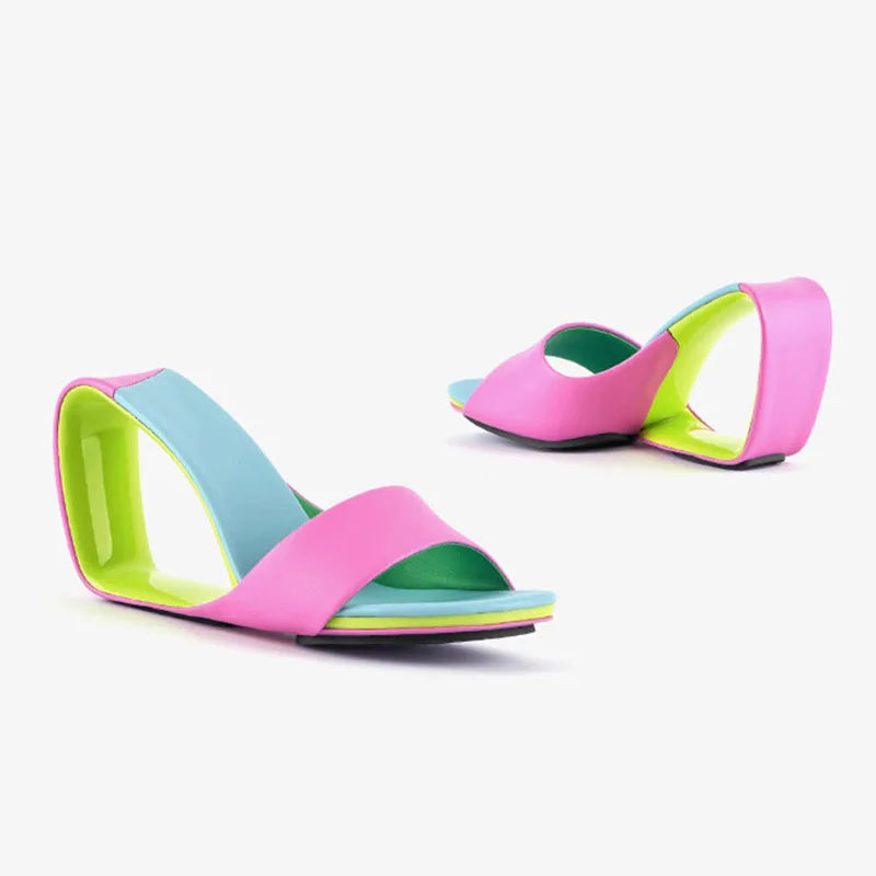 Phoentin High wedge Heels Modern Slippers Open Toe Women Summer 2023 new Ladies Outside Footwear elegant Sandals size 41 FT2533