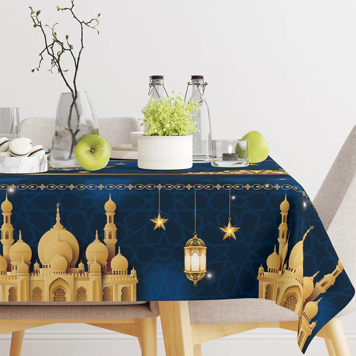 Eid Mubarak Tablecloth 2024 Ramadan Decoration for Home Islamic Muslim Party Decor Table Ramadan Party Supplies Eid Al Adha Gift