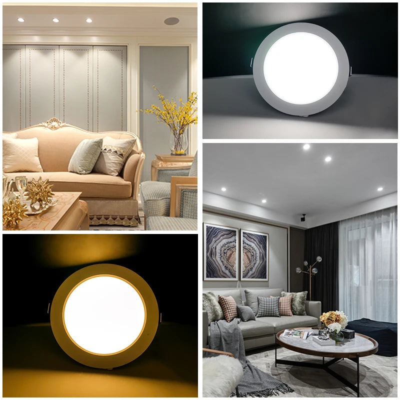 LED Downlight 3W 5W 7W 9W 12W 15W LED Lamp AC 220V 230V 240V Spotlight Recessed Round LED Panel Light Indoor Lighting Down light