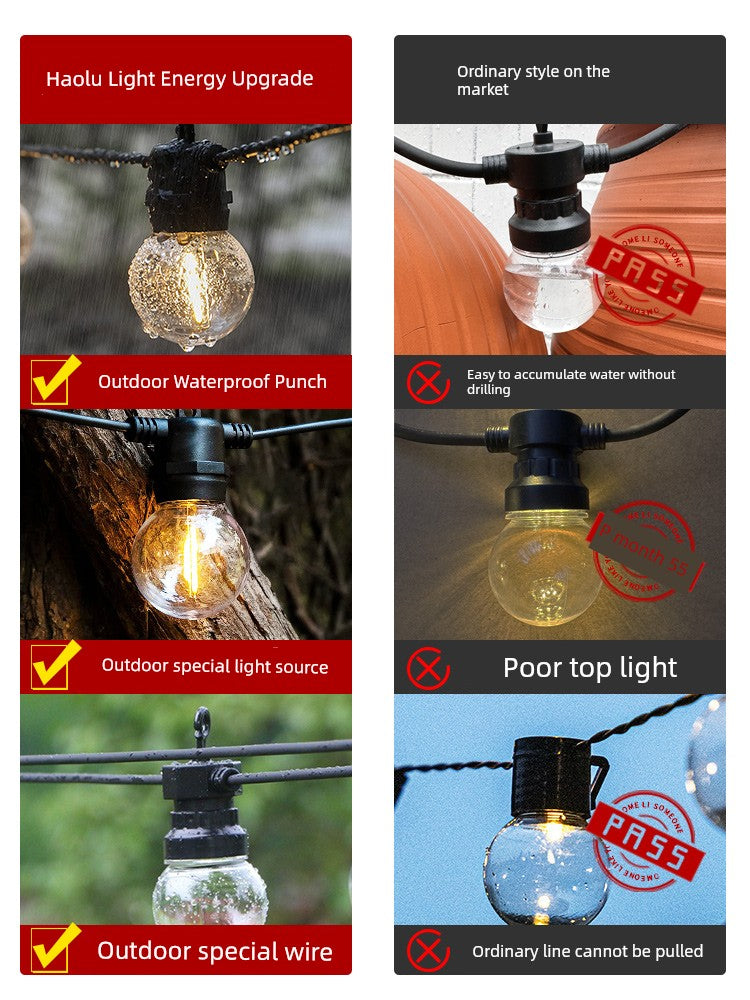 Solar Courtyard Tent B & B Garden Outdoor Lights