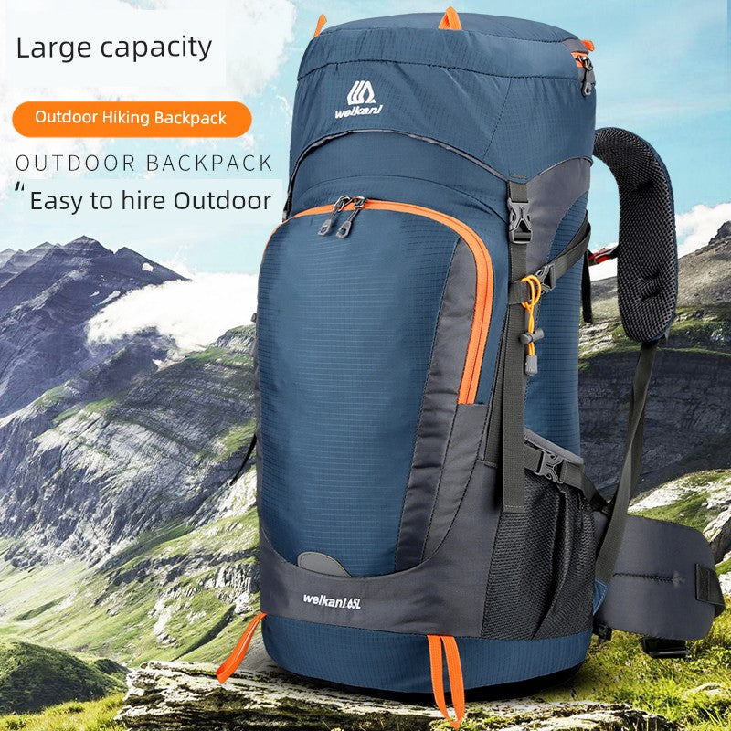 Outdoor Mountaineering Bag Large Capacity Wear-Resistant Travel Bag 65 L Multifunctional Men's and Women's Neutral Hiking Camping Backpack