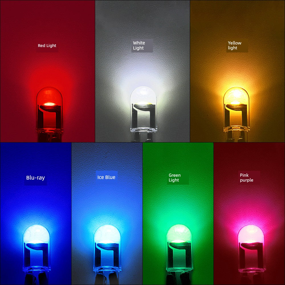 Glass Fully Transparent LED Lamp T10 Width Lamp Cob Car Bulb Retrofit Lights Led Licence Light Bulb Neutral