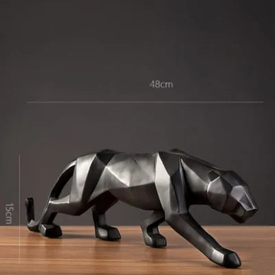 Abstract Resin Leopard Statue: Modern Home Office Decoration Gift.