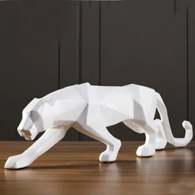 Abstract Resin Leopard Statue: Modern Home Office Decoration Gift.