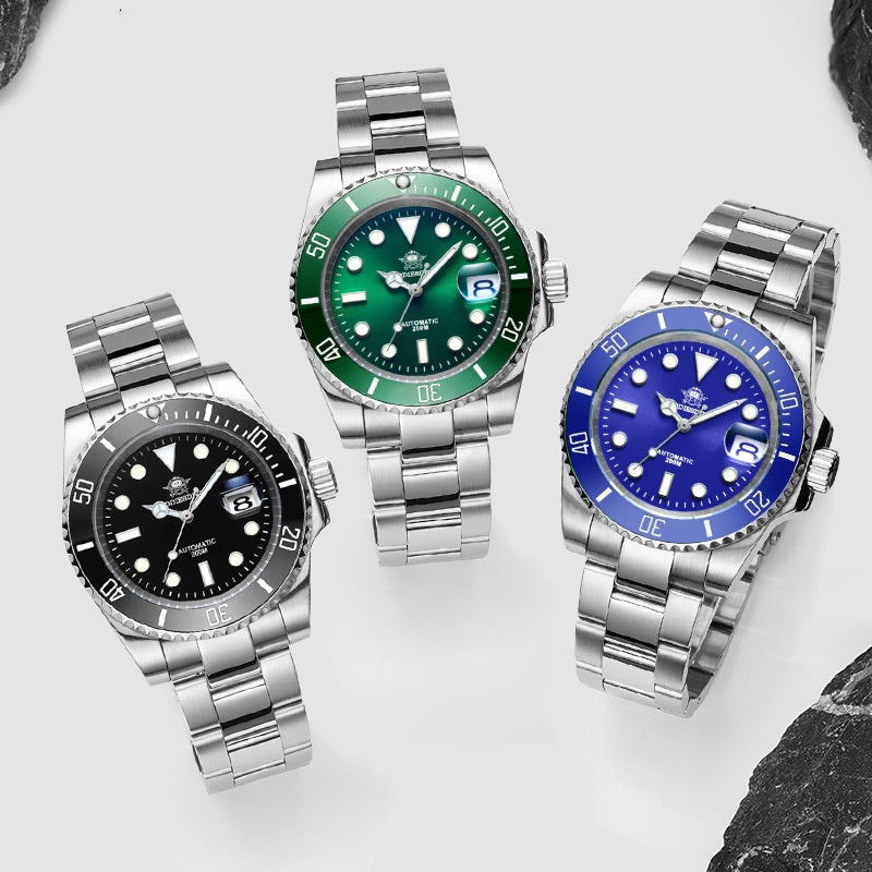 Men's Waterproof Luminous Stainless Steel Quartz Watch - Durable & Stylish.