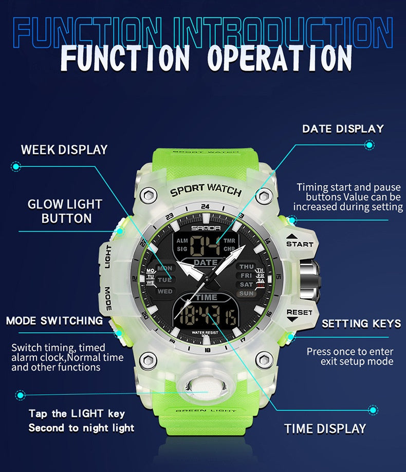 Stylish Transparent Waterproof Men's Watch.