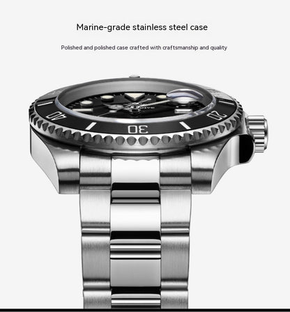 Men's Waterproof Luminous Stainless Steel Quartz Watch - Durable & Stylish.