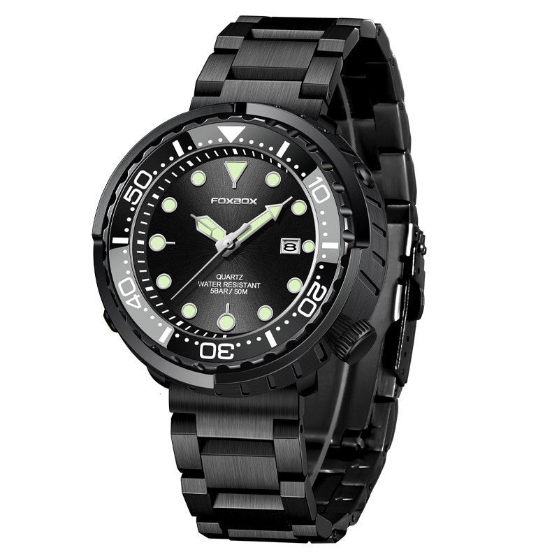 Men's Quartz Watch Three-pin Calendar Waterproof.