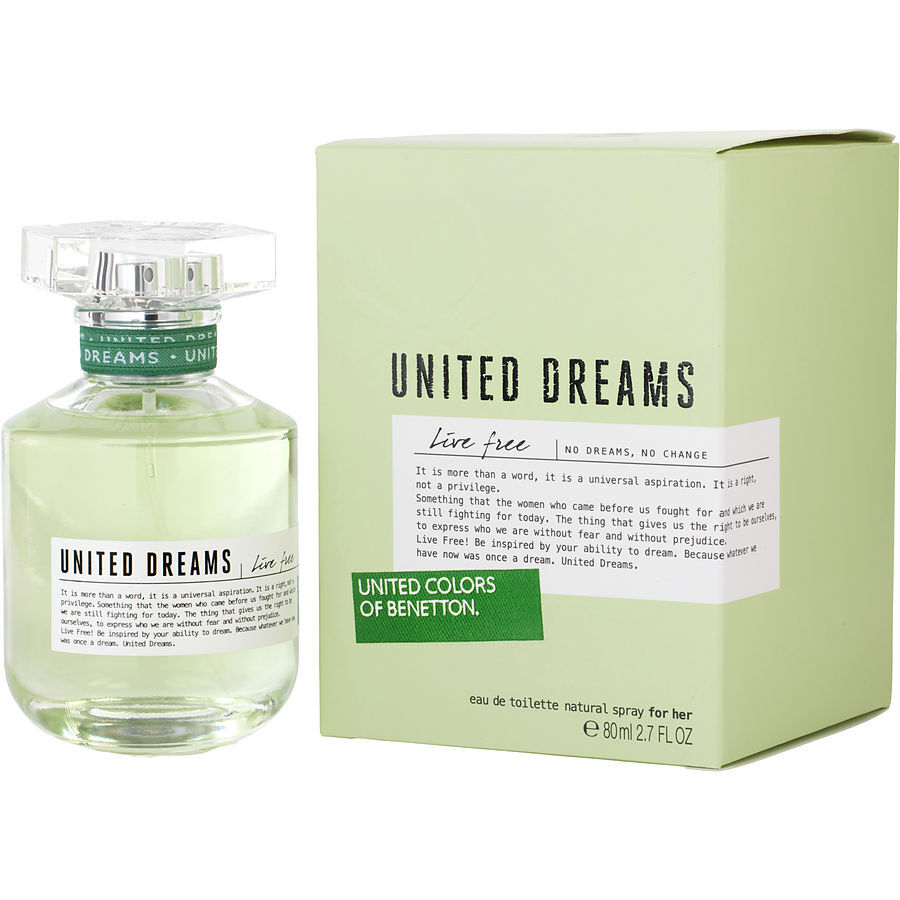 BENETTON UNITED DREAMS LIVE FREE by Benetton (WOMEN) - EDT SPRAY 2.7 OZ