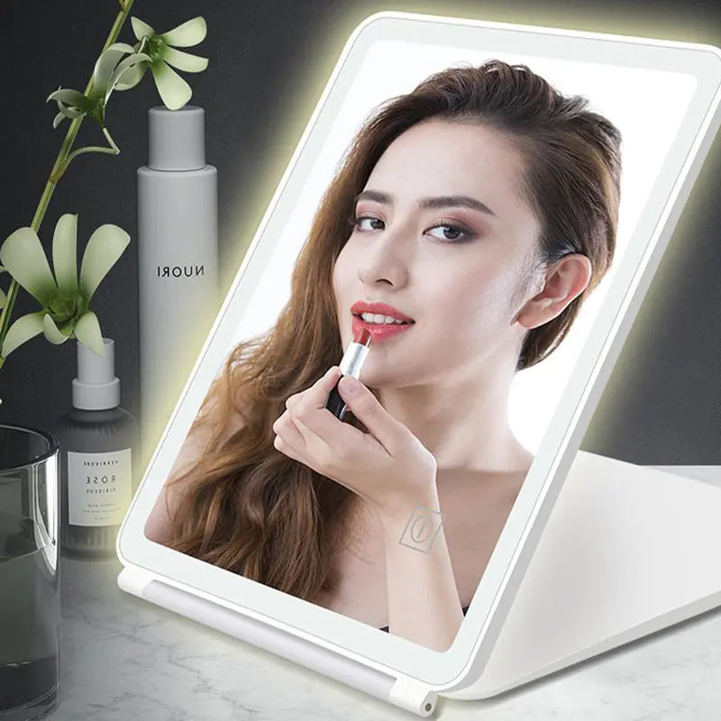 Intelligent Folding LED Makeup Mirror.