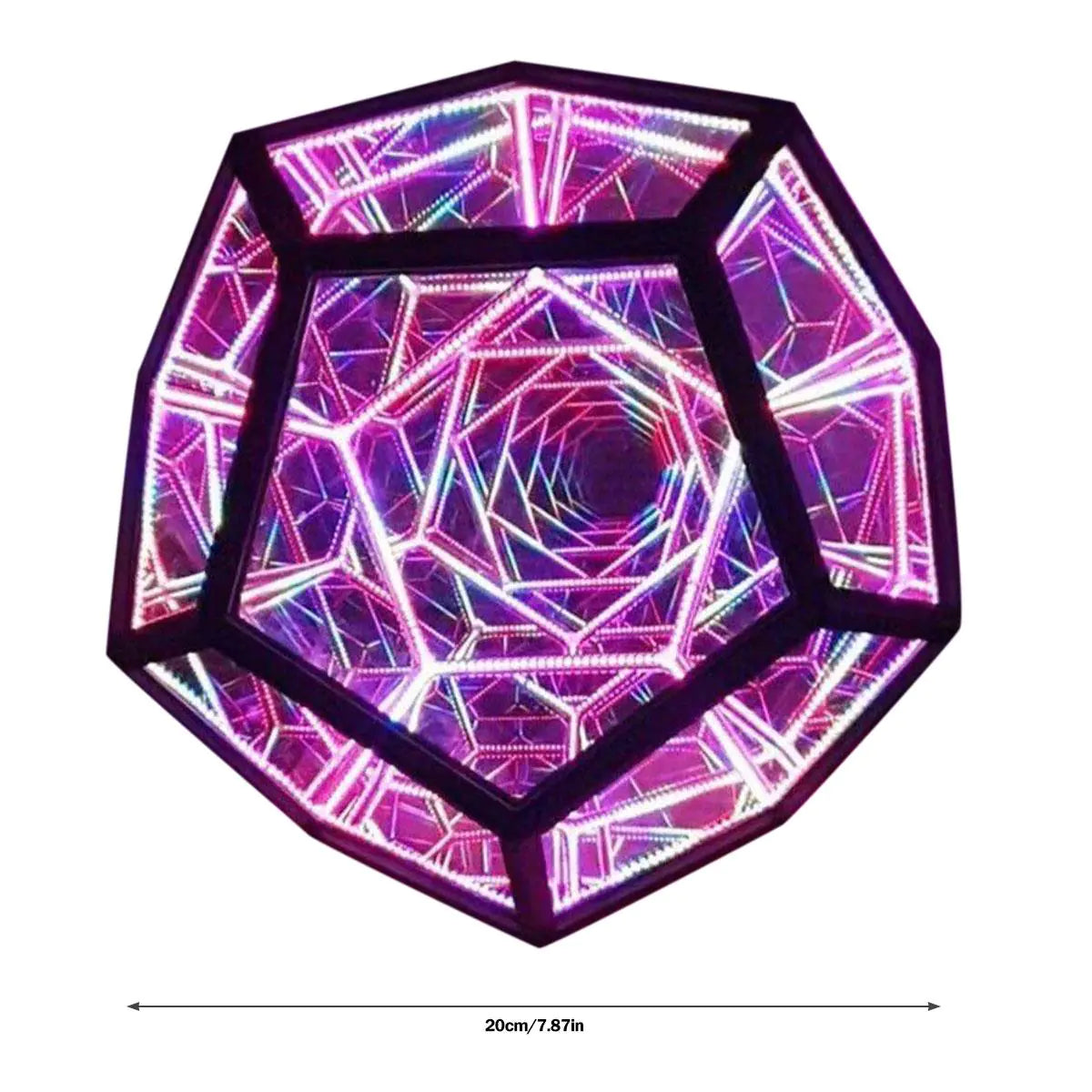 Infinite Dodecahedron Color Art Light.