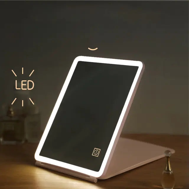 Intelligent Folding LED Makeup Mirror.