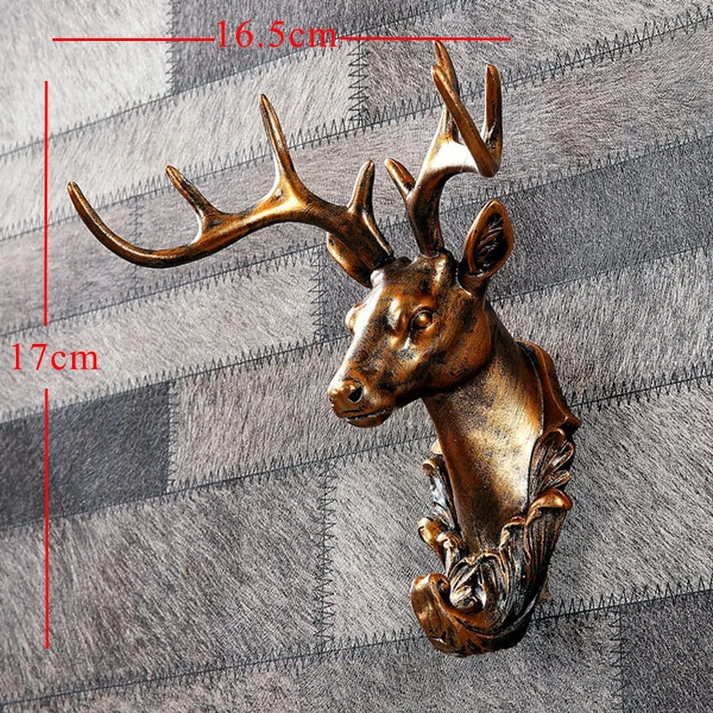 Modern 3D Deer Head Wall Sculpture.