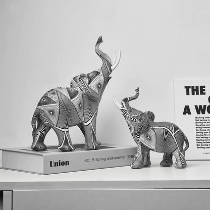 Painting Art Elephant Sculptures & Figurines Modern Decoration.