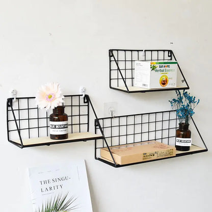 Nordic Wooden Wall Hanging Shelves.