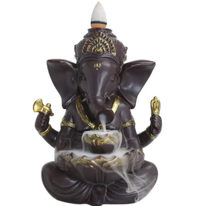 Ganesha Backflow Incense Burner Elephant God.