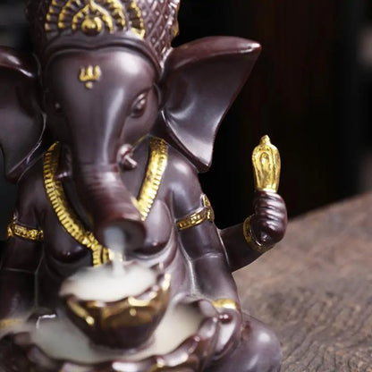 Ganesha Backflow Incense Burner Elephant God.