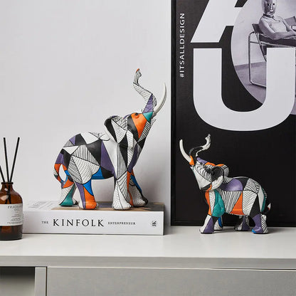 Painting Art Elephant Sculptures & Figurines Modern Decoration.