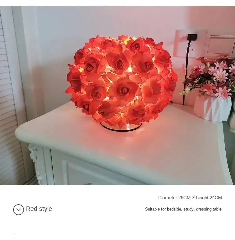 LED Table Lamp Rose Flower Bonsai Tree Night Lights Garland.