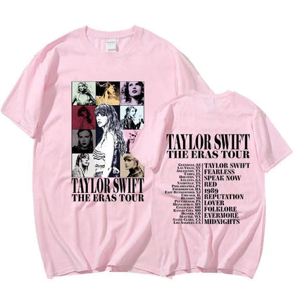 Taylor Swift The Eras Tour Fans Letter Printed T-shirt Short Sleeve Printed Tee Tops