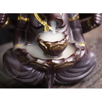 Ganesha Backflow Incense Burner Elephant God.