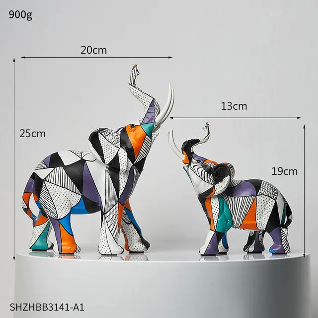 Painting Art Elephant Sculptures & Figurines Modern Decoration.