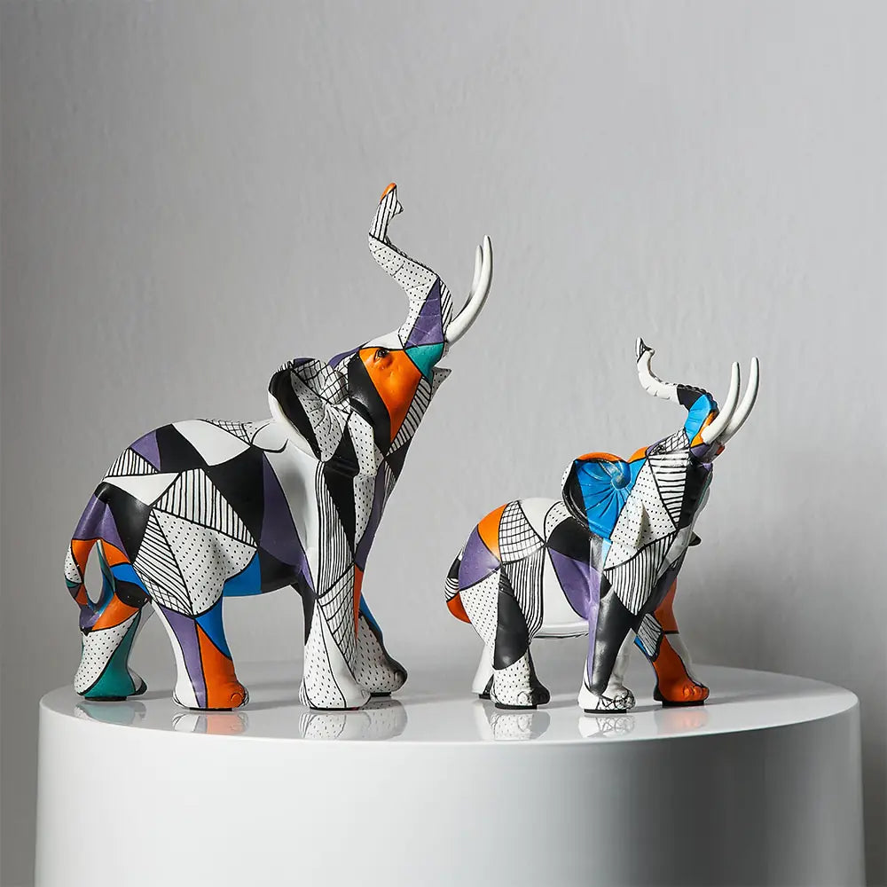 Painting Art Elephant Sculptures & Figurines Modern Decoration.