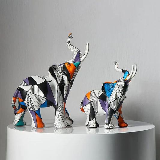 Painting Art Elephant Sculptures & Figurines Modern Decoration.