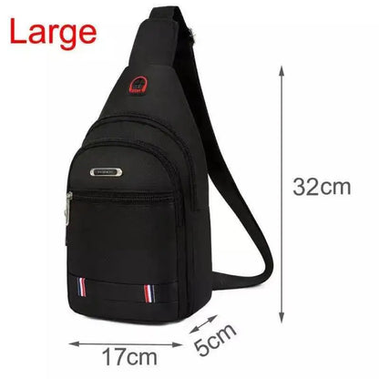 Men Shoulder Bag Leisure Waterproof and Hard-Wearing Oxford Cloth sport Crossbody Outdoor Chest Bag Daily Picnic Travel Package