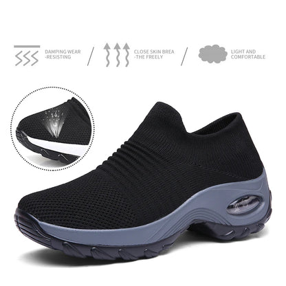 Women Orthopedic Sneakers Shoes Breathable Height-increasing Slip-on Female Sock Women's Sports Shoes Bottom Platform Footwear