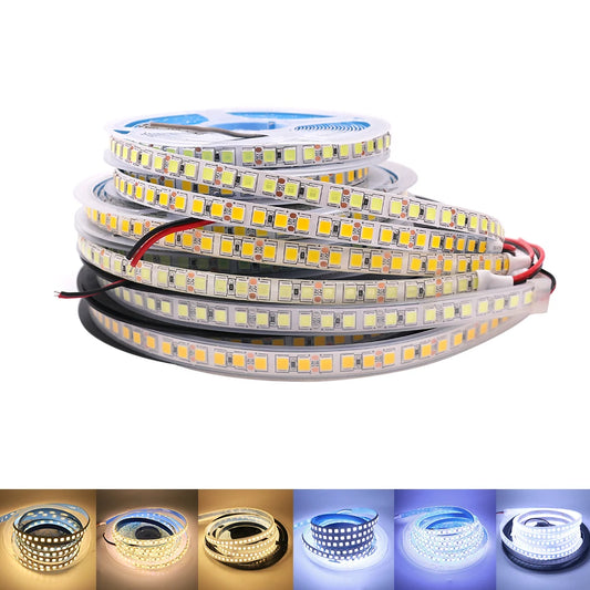 12V 5M LED Strip Light 5054 5050 2835 RGB SMD 120led 60LED 240LED 5630 Waterproof Flexible LED Tape for Home Decoration 9 Colors