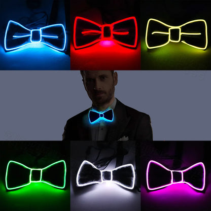 Jazz Dancer Favors Wire Glowing Streak Gentleman Cap Attractive Crazy Led Strip Neon Top Hat Tie Event Wedding Party Supplies