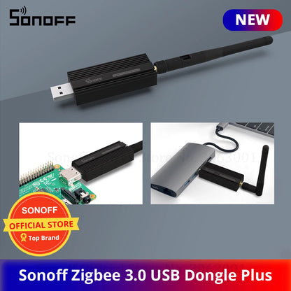 SONOFF ZB Dongle-P Zigbee 3.0 USB Dongle Plus Wireless Zigbee Gateway Analyzer Zigbee2MQTT USB Interface Capture with Antenna